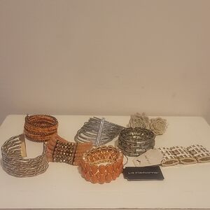 Liz Claiborne Hair Accessories Set - Silver, Orange, Brown